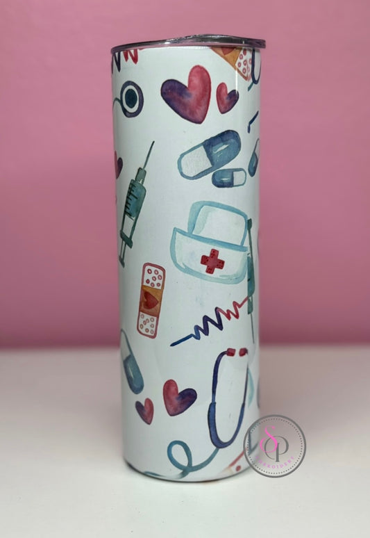 Custom 20oz “Nurse life” tumbler