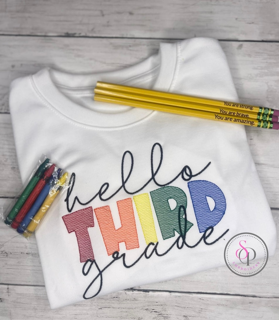Back to school “ Hello 3rd Grade”