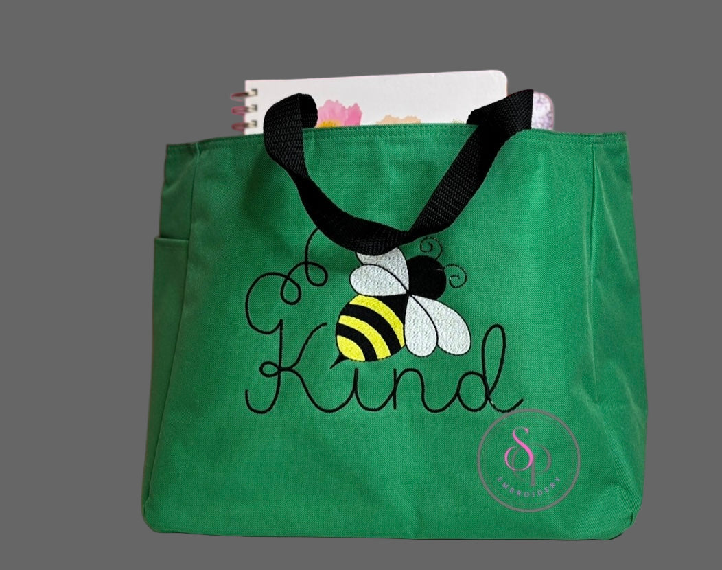 Bee Kind embroidered Tote