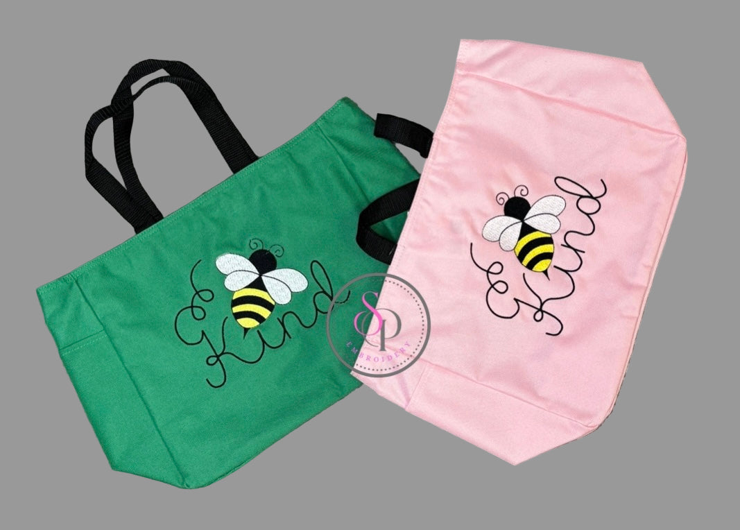 Bee Kind embroidered Tote