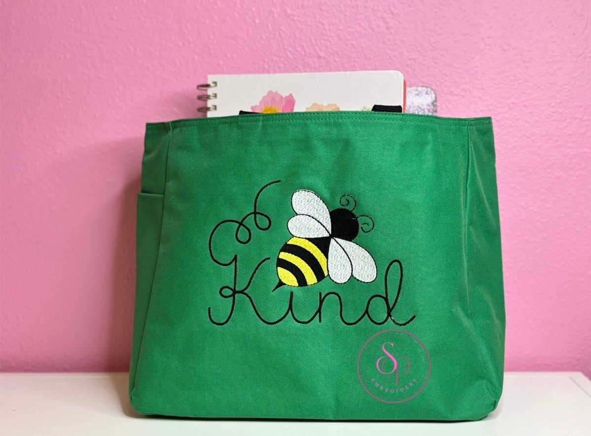 Bee Kind embroidered Tote